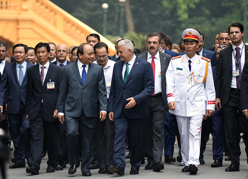 Tin trong nước - Hình ảnh lễ đón Thủ tướng Thổ Nhĩ Kỳ thăm chính thức Việt Nam (Hình 9).