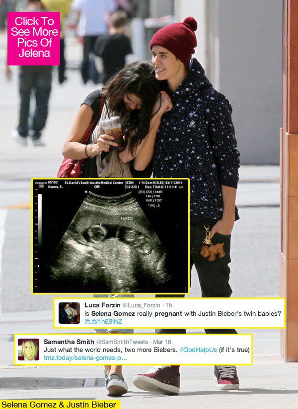 Chuyện làng sao - Rộ tin đồn Selena Gomez mang song thai với Justin Bieber (Hình 2).