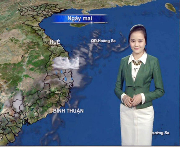 Cận cảnh nhan sắc nữ phóng viên VTV đưa tin giữa siêu bão Haiyan