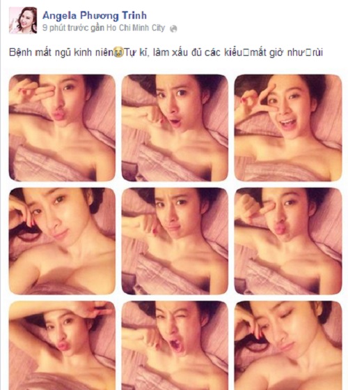 Phát hoảng với ảnh Angela Phương Trinh không mặt đồ lót đi ngủ