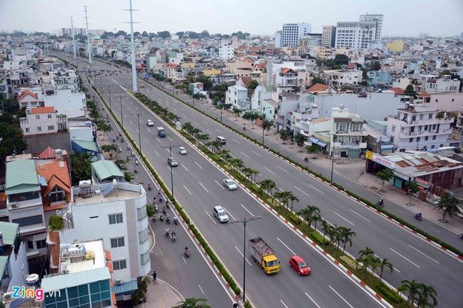 Thông xe tiếp đường nội đô 10 làn đẹp nhất Sài Gòn