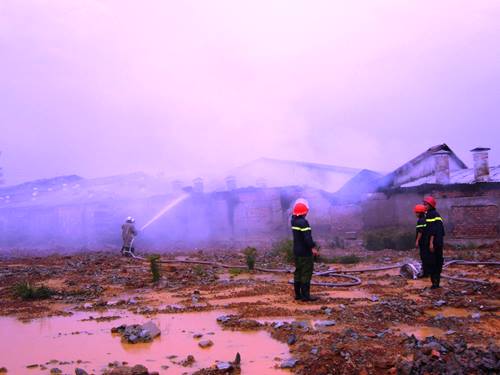 Bình Dương: Hỏa hoạn dữ dội tại xưởng gỗ rộng 1000m
