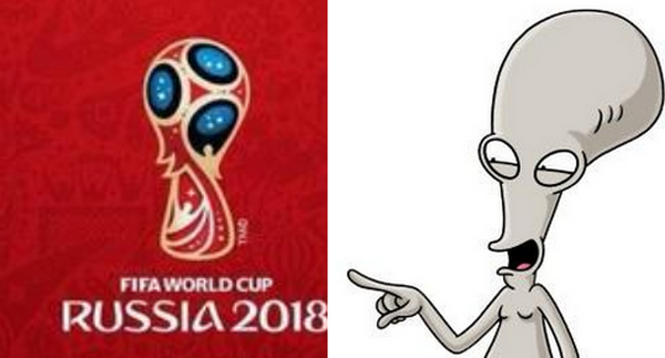 Biểu trưng World Cup 2018 được soi sánh với người ngoài hành tinh