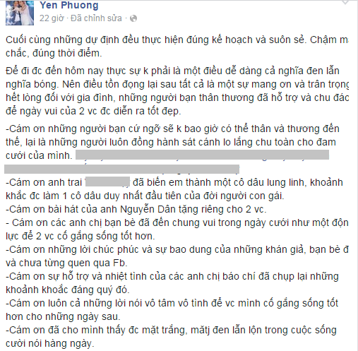 Chuyện làng sao - Yến Phương - Vợ Lam Trường phủ nhận 'ăn cơm trước kẻng” (Hình 2).
