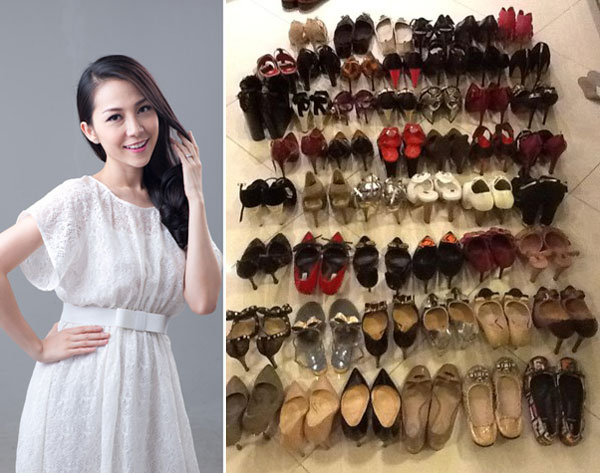 Chuyện làng sao - Trà Hằng, Quỳnh Nga khoe tủ giày 'khủng' như shop thời trang (Hình 16).