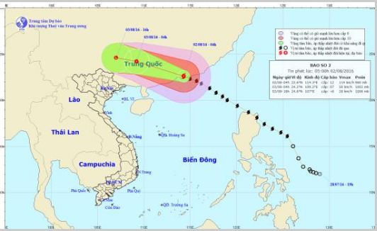 Tin trong nước - Tin bão số 2 mới nhất sáng 2/8: Cách Hồng Kông 30km