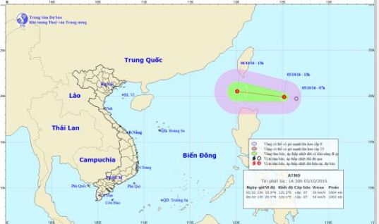 Tin trong nước - Lại xuất hiện áp thấp nhiệt đới trên Biển Đông