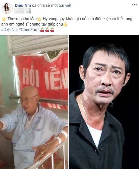 Tin tức - Sao Việt chung tay kêu gọi hỗ trợ nghệ sĩ Lê Bình điều trị ung thư phổi (Hình 3).