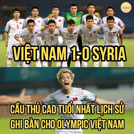 Tin tức - Ảnh chế Olympic Việt Nam: 'Bức tường' Tiến Dũng và 'cầu thủ cao tuổi nhất' Văn Toàn