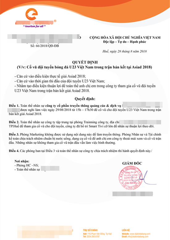 Tin trong nước - Thông báo 'siêu dễ thương' của các công ty về việc cổ vũ Olympic Việt Nam (Hình 4).