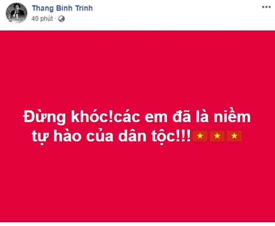 Tin tức - Sao Việt động viên Olympic Việt Nam: 'Không khóc, các chàng trai!' (Hình 7).