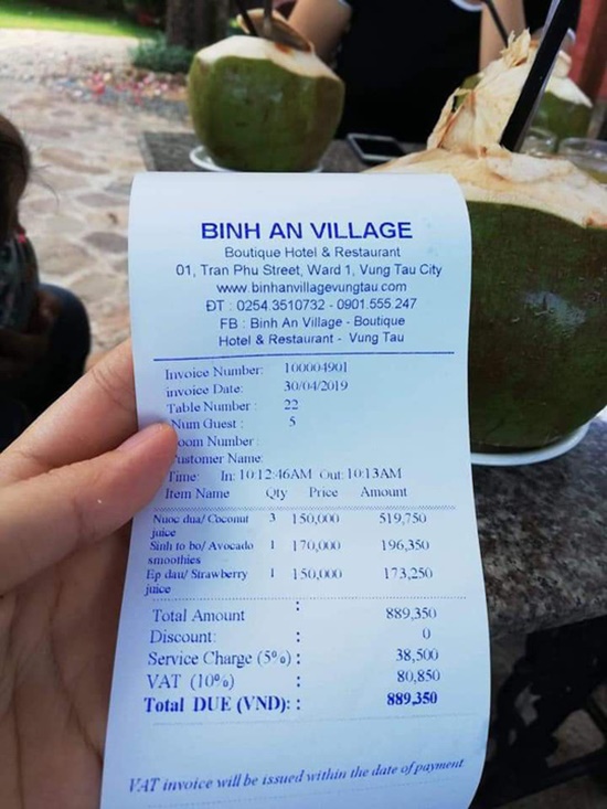 Thị trường - Xác nhận thông tin resort ở Vũng Tàu bán 150.000 đồng/quả dừa (Hình 2).