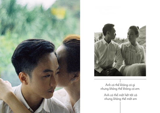 Giải trí - Cường Đô la - Đàm Thu Trang tung ảnh cưới toàn những lời ngôn tình đầy say đắm (Hình 2).