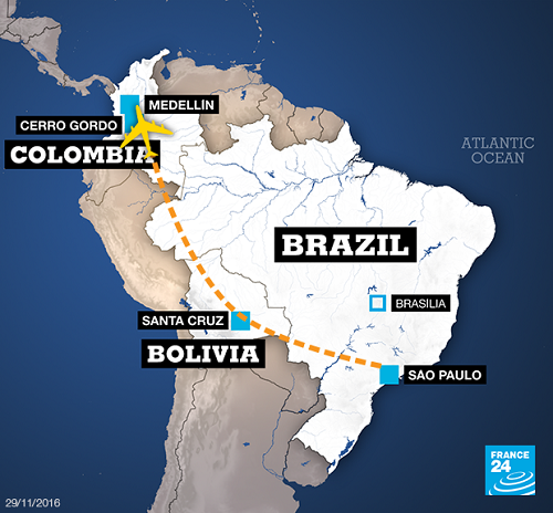 Tin thế giới - Vụ rơi máy bay ở Colombia: Phát hiện 2 hộp đen