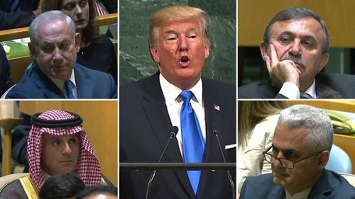 Tin thế giới - Biểu cảm của những người có mặt khi ông Trump phát biểu “hủy diệt” Triều Tiên (Hình 3).