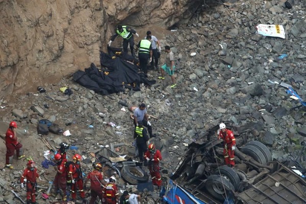 Tin thế giới - Peru: Xe buýt va chạm xe tải tại ‘đường cong ma quỷ’, 36 người thiệt mạng
