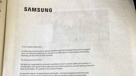 Công nghệ - Samsung “chi đậm” mua quảng cáo để xin lỗi người dùng Mỹ