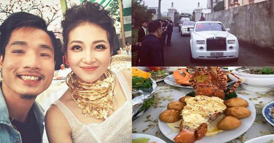 Tin tức - Hé lộ danh tính cô dâu đeo vàng trĩu cổ, tổ chức đám cưới trong lâu đài ở Nam Định (Hình 3).