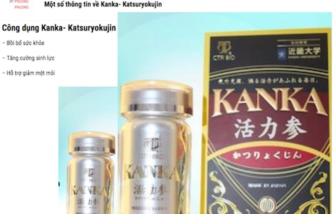 Quyền lợi tiêu dùng - Cảnh báo thực phẩm bảo vệ sức khỏe Kanka trên 1 số website không đảm bảo chất lượng