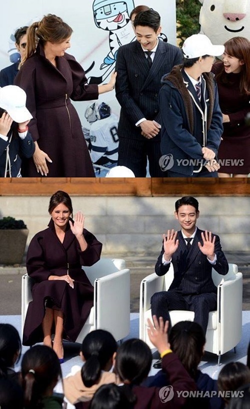 Tin thế giới - Đệ nhất phu nhân Melania Trump tươi tắn bên thần tượng xứ Hàn Choi Min-ho (Hình 2).