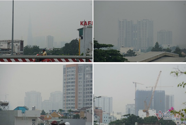 Tin trong nước - TP.HCM: Sương mù dày đặc, cảnh báo ô nhiễm không khí ở mức đỏ