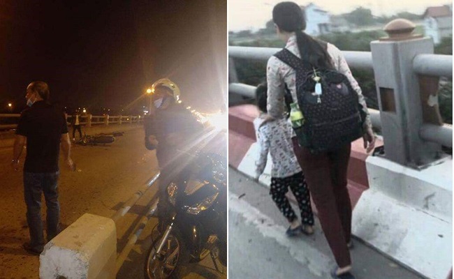 Tin trong nước - Hà Nội: Người mẹ dắt con gái đi xin ăn trên cầu Thanh Trì gặp tai nạn tử vong thương tâm