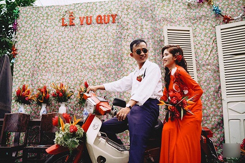 Tin tức - Ngắm bộ ảnh cưới độc nhất vô nhị của cặp đôi 'Cô Mít - Cậu Tèo' ở An Giang (Hình 2).