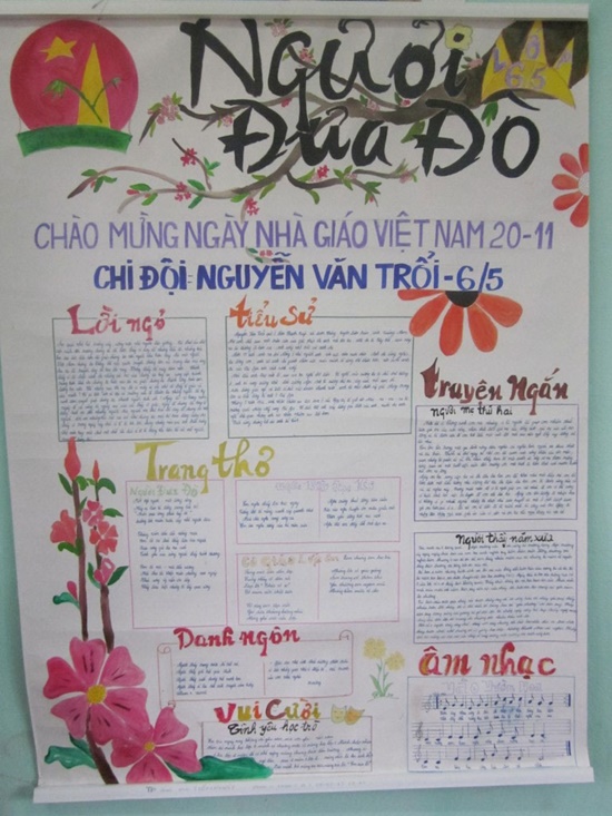 Cách làm báo tường chào mừng ngày Nhà giáo Việt Nam 20/11 đơn giản nhưng vẫn đầy ấn tượng