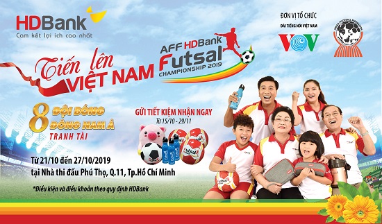 Tài chính - Doanh nghiệp - Hàng ngàn quà tặng dành cho khách hàng gửi tiết kiệm đồng hành cùng giải Futsal HDBank Đông Nam Á 