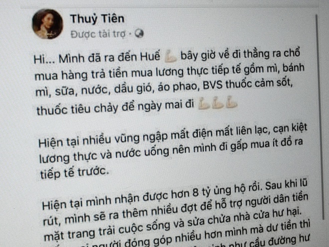 Chuyện làng sao - Fanpage giả mạo Thuỷ Tiên kêu gọi tiền từ thiện, nữ ca sĩ bức xúc đăng đàn