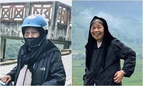 Cộng đồng mạng - Cụ bà 90 tuổi vẫn 'phượt' lên Sapa bằng xe máy, độ 'chịu chơi' khiến dân mạng trầm trồ
