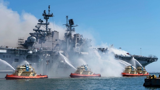 Tin thế giới - Hải quân Mỹ chi 30 triệu USD để 'loại biên' chiến hạm bị cháy