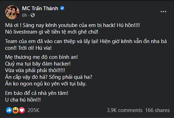 Tin tức giải trí - Loạt sao Việt bị hack kênh Youtube: Lý Hải kịp phát hiện, Vũ Khắc Tiệp khắc phục ngay trong ngày (Hình 2).