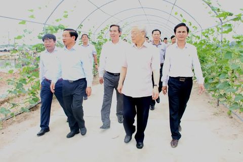 Tổng Bí thư Nguyễn Phú Trọng thăm khu dân cư mẫu và dự án Formosa - Ảnh 2