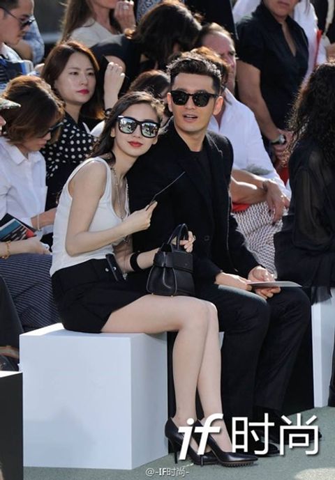 Vợ chồng Angelababy - Huỳnh Hiểu Minh cực ngầu tại Paris Fashion Week - Ảnh 8