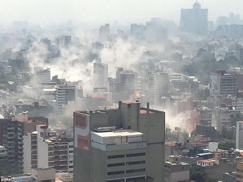 Hiện trường hỗn loạn sau trận động đất kinh hoàng tại Mexico - Ảnh 2