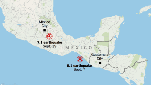 Hiện trường hỗn loạn sau trận động đất kinh hoàng tại Mexico - Ảnh 1