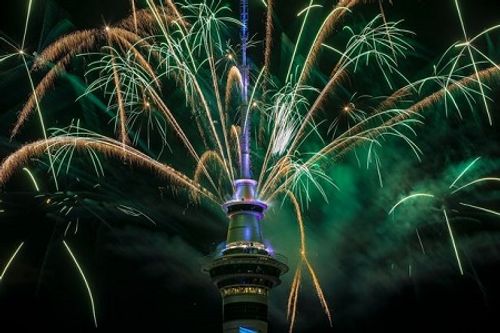 New Zealand chào đón năm mới 2017 với màn pháo hoa ngoạn mục  - Ảnh 2