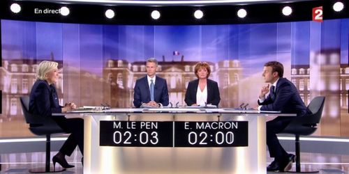 Bầu cử tổng thống Pháp: Bà Le Pen cố lấn lướt, ông Macron xoáy vào chính sách mập mờ - Ảnh 1