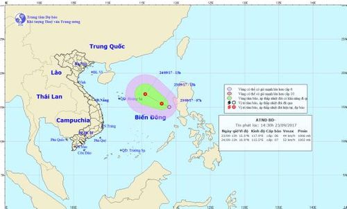 Dự báo thời tiết ngày 24/9: Áp thấp nhiệt đới mạnh cấp 6 trên Biển Đông - Ảnh 1