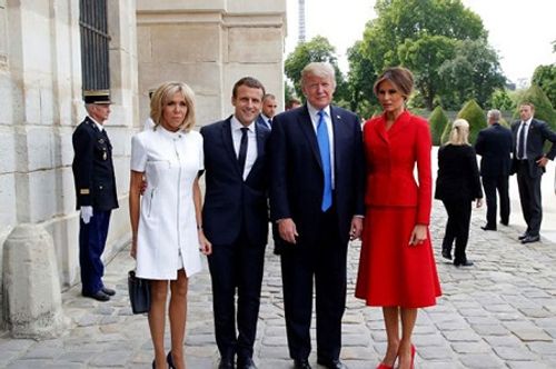 Ông Trump gây chú ý khi bất ngờ khen ngợi vợ Tổng thống Pháp - Ảnh 1
