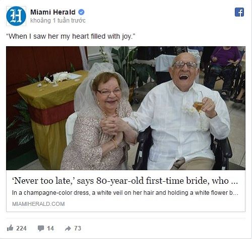 Đám cưới đầu tiên của cô dâu 80 tuổi với chú rể 95 tuổi - Ảnh 1