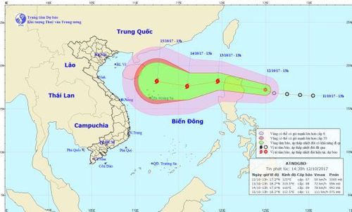 Tin tức mới nhất áp thấp nhiệt đới giật cấp 9 đang tiến vào Biển Đông - Ảnh 1