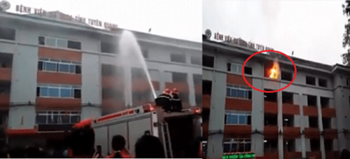 Bệnh viện Đa khoa tỉnh Tuyên Quang bốc cháy, 500 bệnh nhân phải sơ tán - Ảnh 1