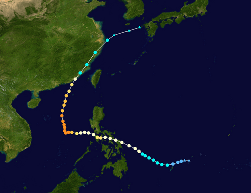 Đường đi bất thường của cơn bão Chanchu năm 2006