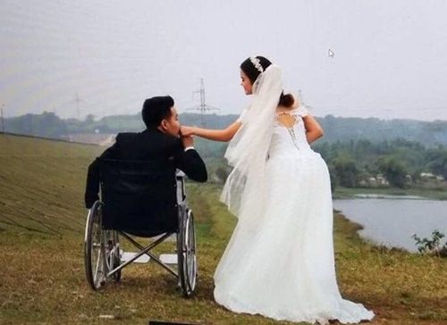 Đám cưới cổ tích chàng trai mất hai chân và cô gái xinh đẹp - Ảnh 4