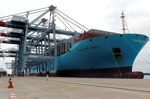Siêu tàu lớn nhất thế giới đã cập cảng Cái Mép - Ảnh 1