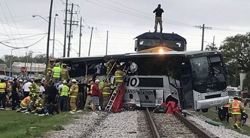Tàu hỏa lao vào xe buýt ở Mỹ, gần 40 người thương vong - Ảnh 1