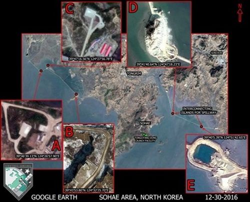 Triều Tiên bị nghi bí mật xây đảo nhân tạo để phóng tên lửa - Ảnh 1
