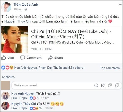 Loạt sao Việt treo status khi Chi Pu “chào sân” MV đầu tay trong vai trò ca sĩ - Ảnh 3